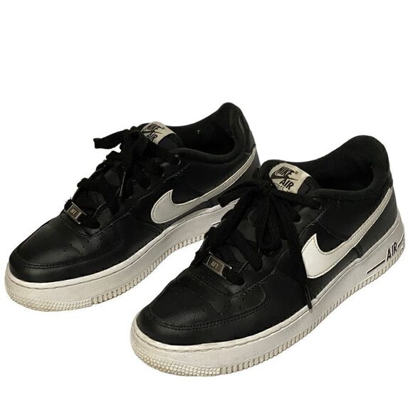 Nike Air Force 1 Black White Size 6 - Picture 4 of 9